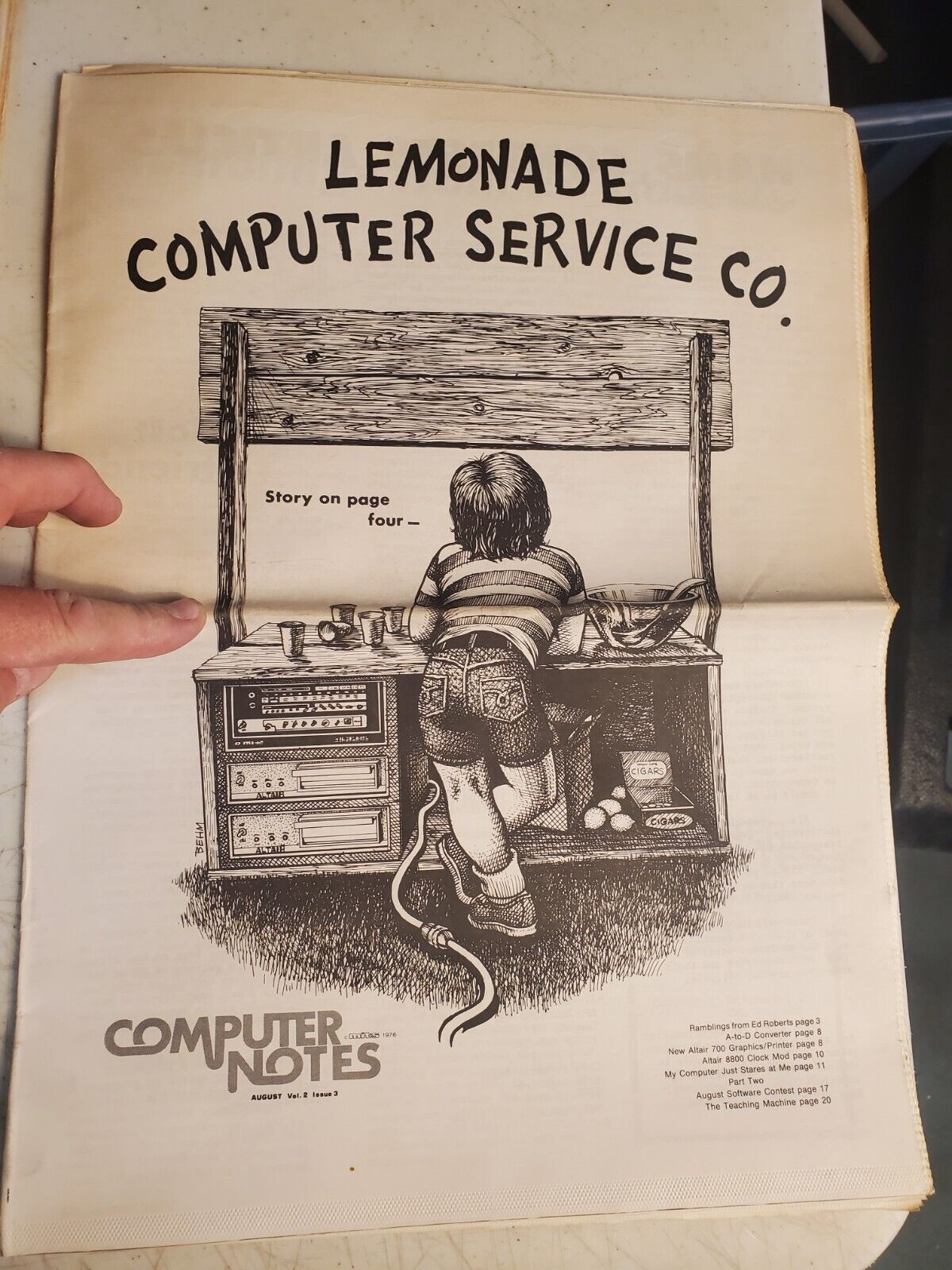 MITS Altair Computer Notes Magazine Aug . 1976 Volume 2 Issue 3 ORIGINAL VTG