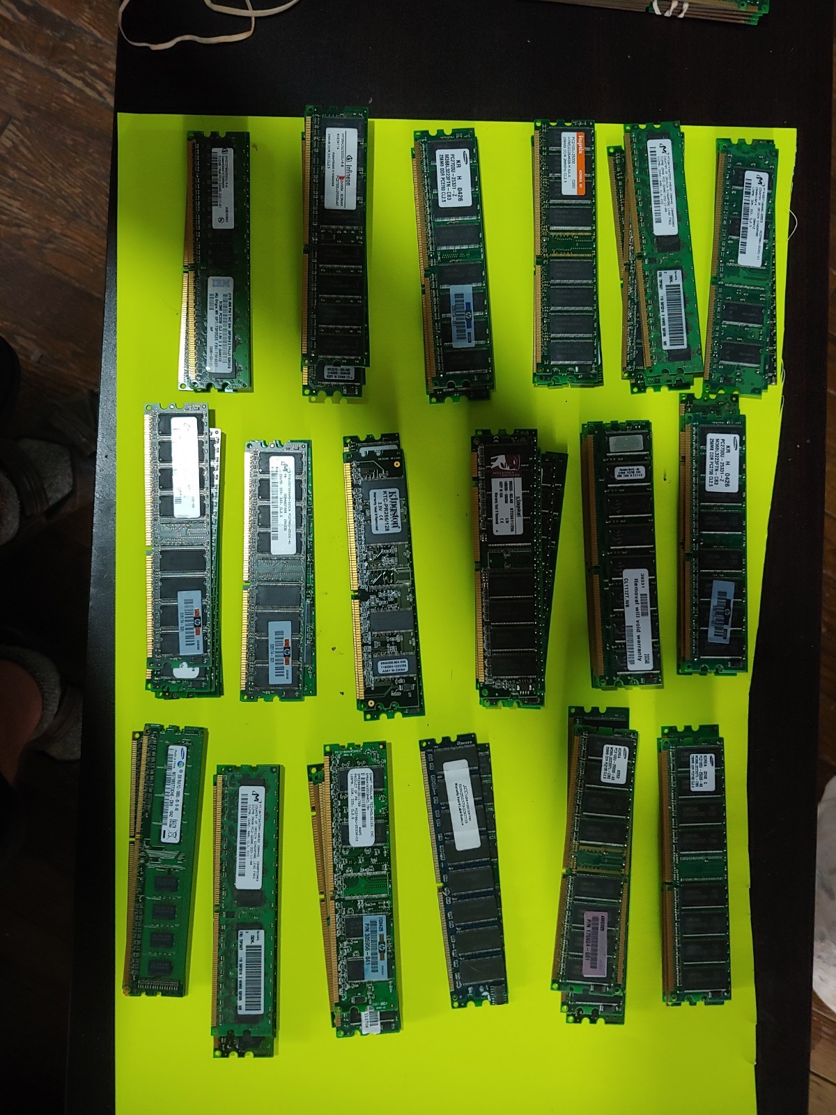 Lot of mixed box of desktop and Laptop RAM.