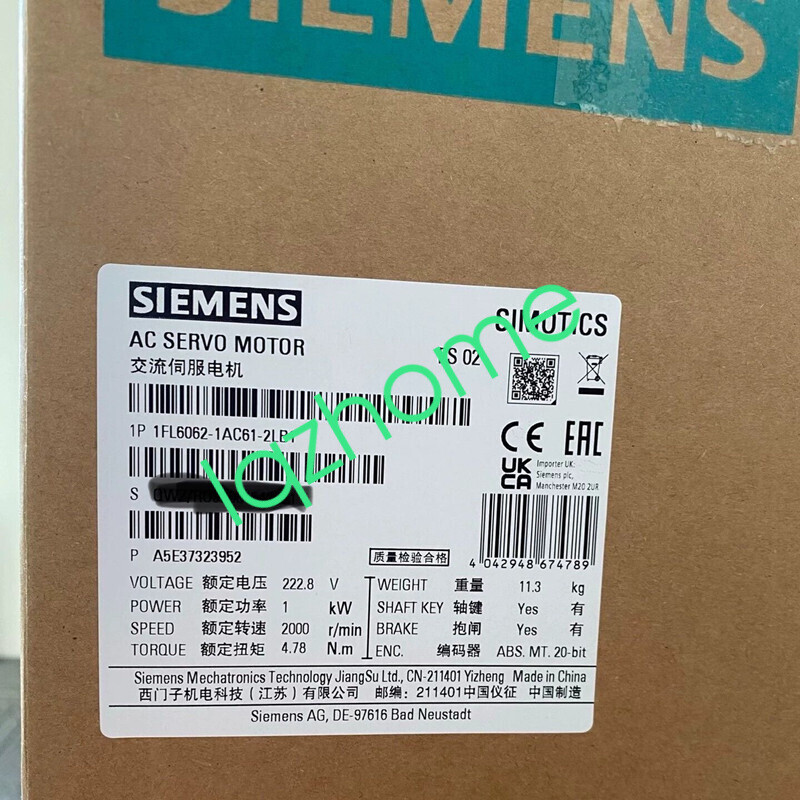 New 1FL6062-1AC61-2LB1  Via DHL or Fedex