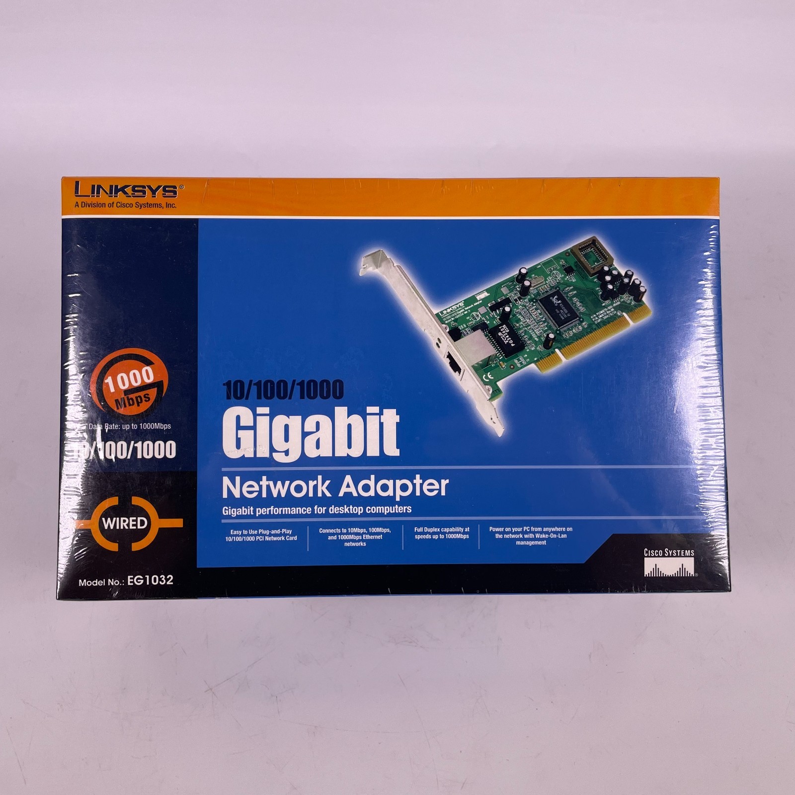 Linksys Gigabit Ethernet PCI Adapter Card 10/100/1000 EG1032 New Sealed Priority