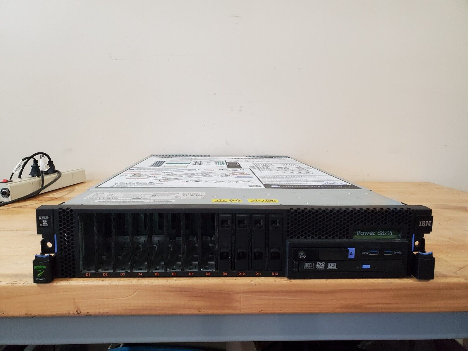 IBM Power8 S822L Storage Server 8247-22L - With Ram, Some Cards, No HDD's