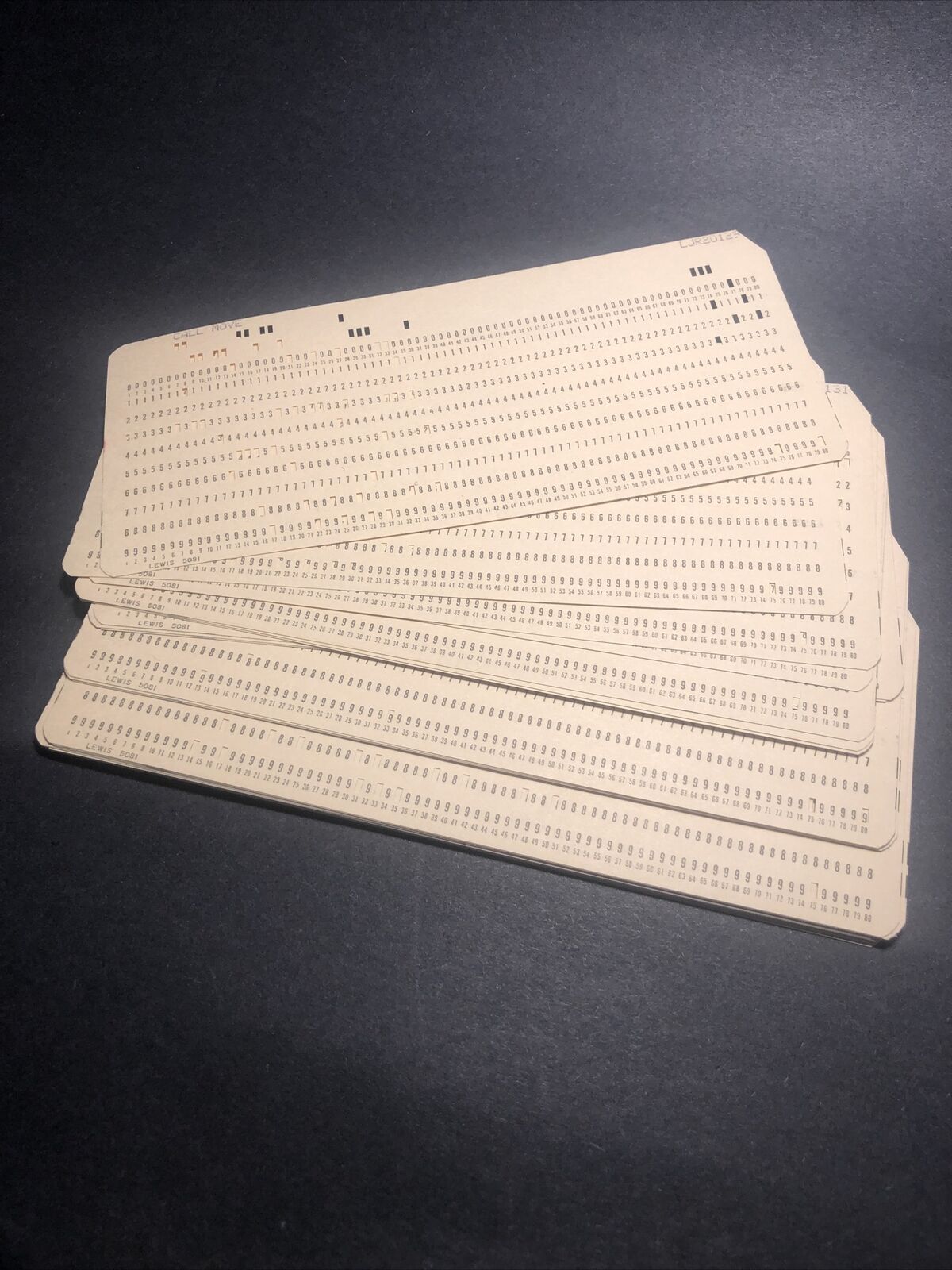 Quantity 25 Vintage Computer Punch Cards