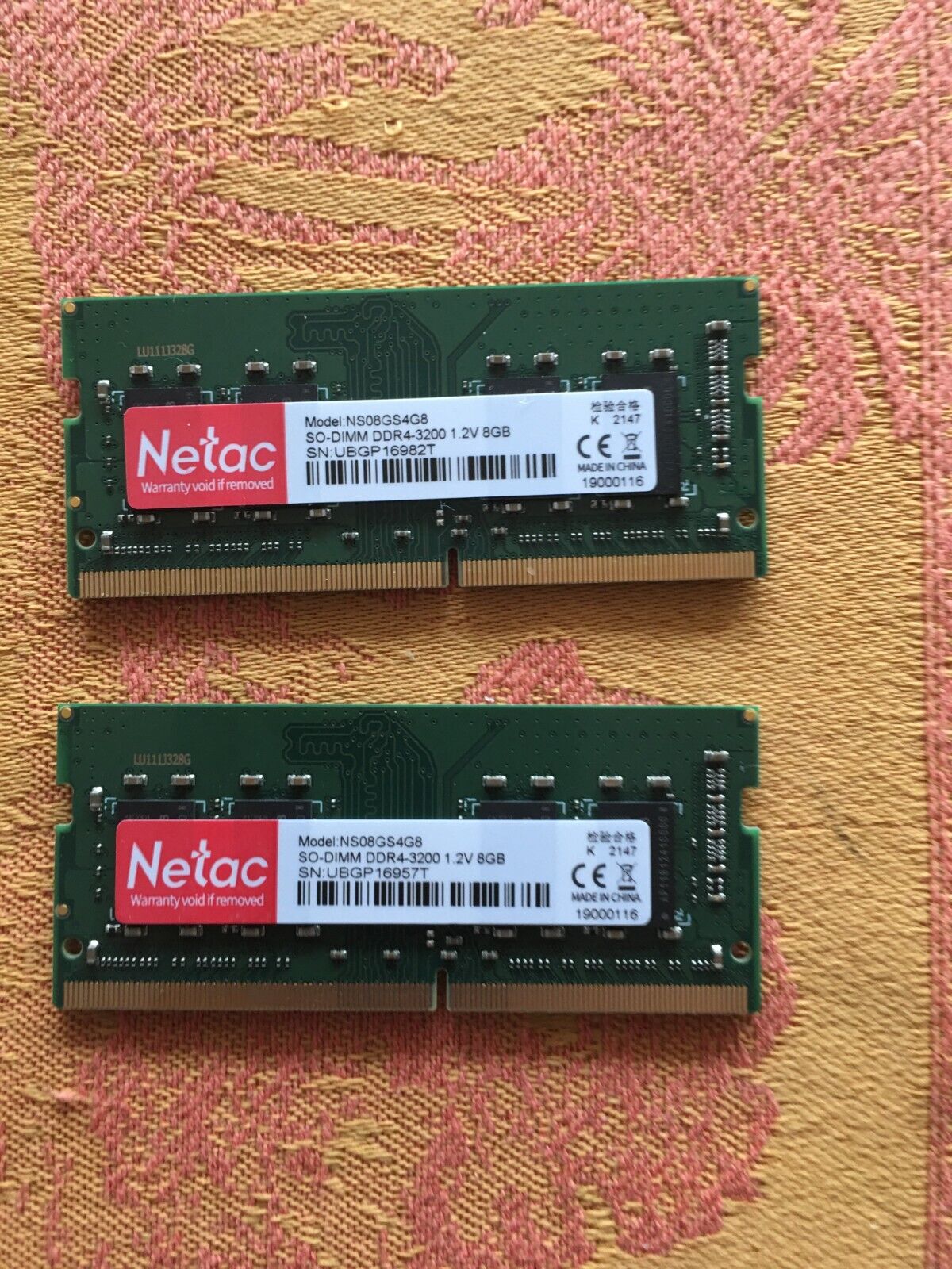 Netac 16GB (2 x 8GB) SO-DIMM DDR4-3200MHz 1.2V