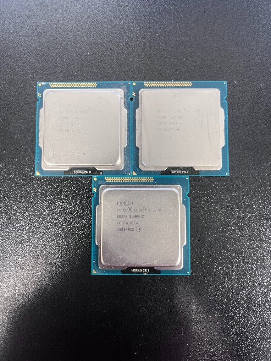 (Lot of 3) Intel Core i7-3770 3.4 GHz Quad Core Sr0pk Processor #27