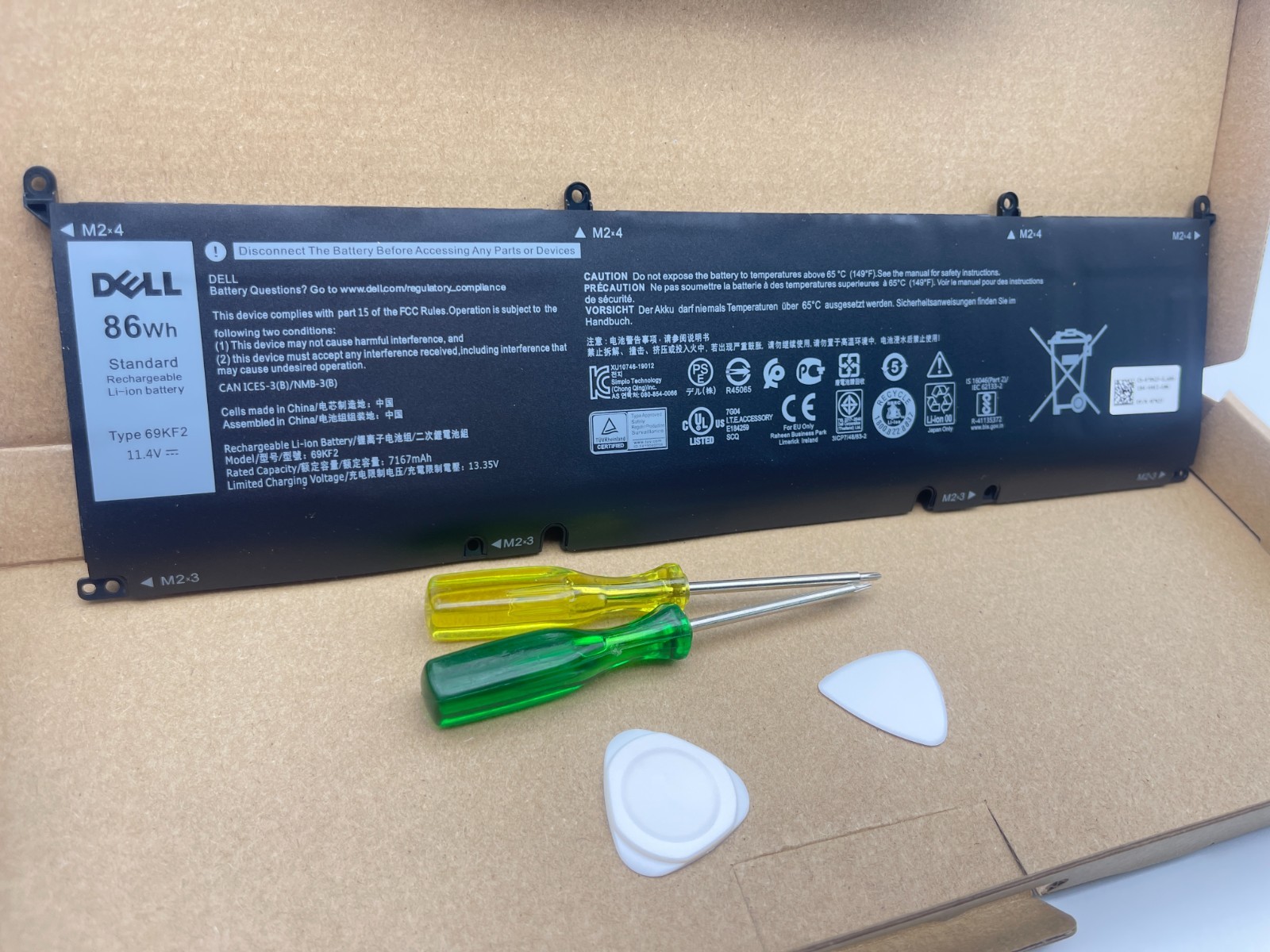 OEM Genuine 86WH 69KF2 Battery For Dell XPS 15 9500 Precision 5550 M59JH M15 M17 OEM Genuine 86WH 69KF2 Battery For Dell XPS 15 9500 Precision 5550 M59JH M15 M17