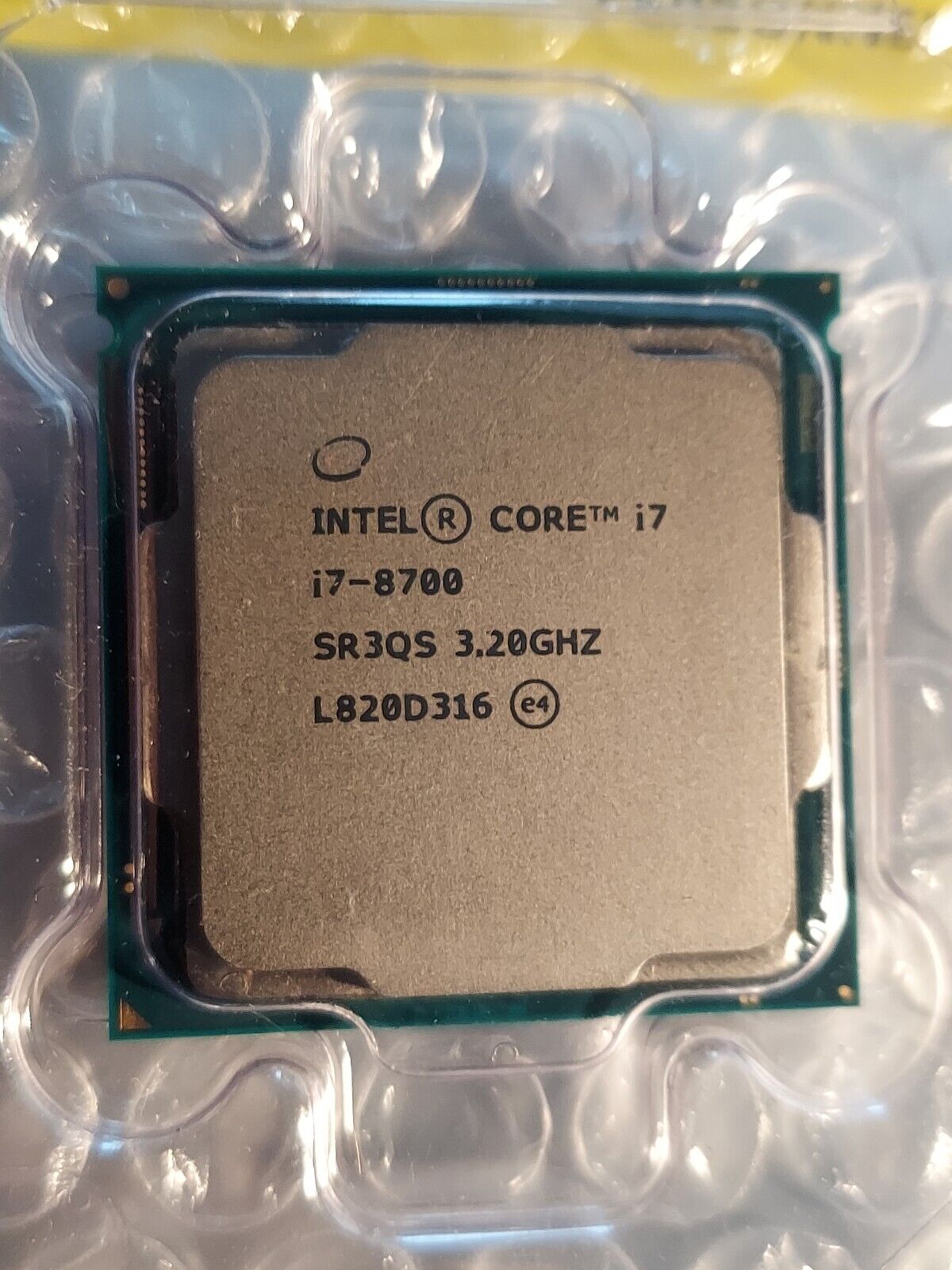 FULLY TESTED Intel Core i7-8700 CPU Processor 3.2 GHz 6 Core LGA 1151-2 SR3QS