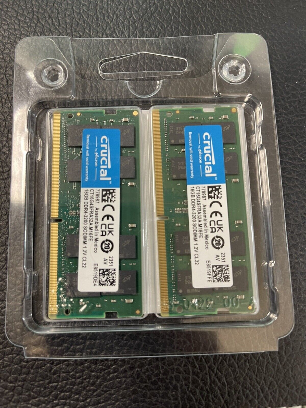 32GB (2x16GB) DDR4 3200MHz SODIMM CT2K16G4SFRA32A  RAM Memory Modules