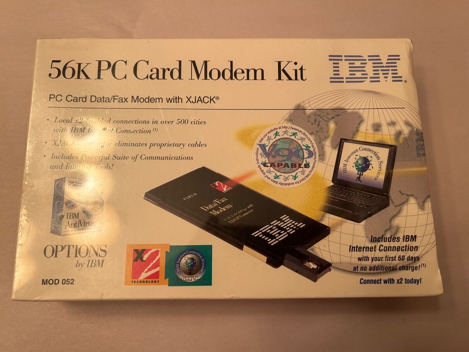 IBM 56K PC Card Modem Kit With XJACK New In Factory Sealed Box