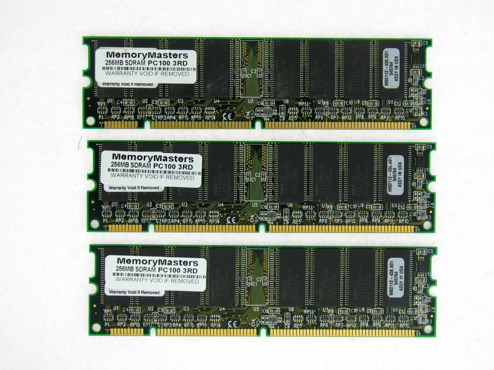 768MB 3X256MB PC100 DIMM SDRAM 168 pin Non ECC SPD TESTED 768MB 3X256MB PC100 DIMM SDRAM 168 pin Non ECC SPD TESTED