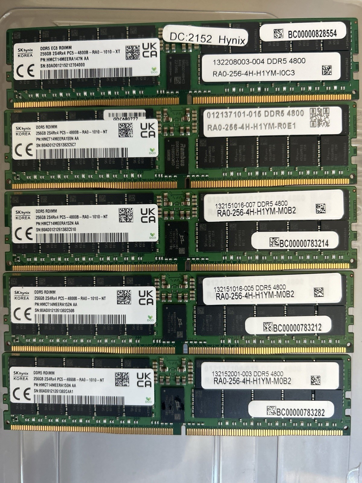 SK Hynix 256GB DDR5 PC5-4800B Server Memory SK Hynix 256GB DDR5 PC5-4800B Server Memory