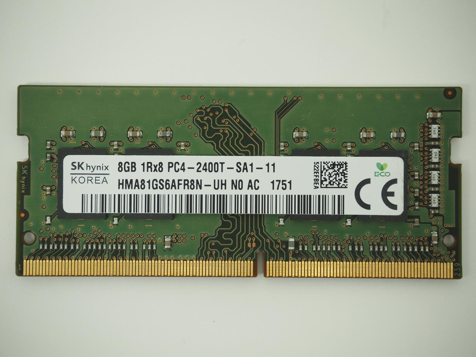 SK HYNIX 8GB PC4-2400T Laptop Ram / Memory - HMA81GS6AFR8N