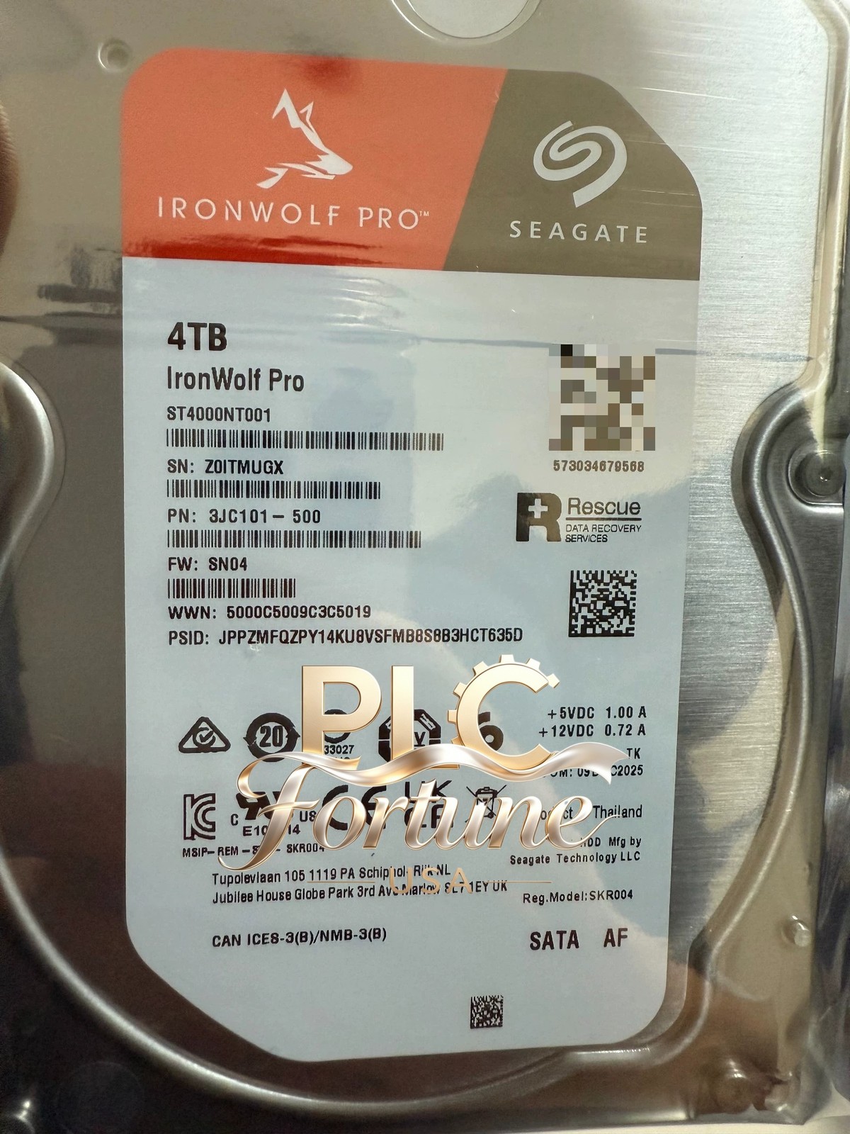 1PCS New Seagate ST4000NT001 4TB IronWolf Pro 7200RPM 256MB SATA HDD 3.5 1PCS New Seagate ST4000NT001 4TB IronWolf Pro 7200RPM 256MB SATA HDD 3.5