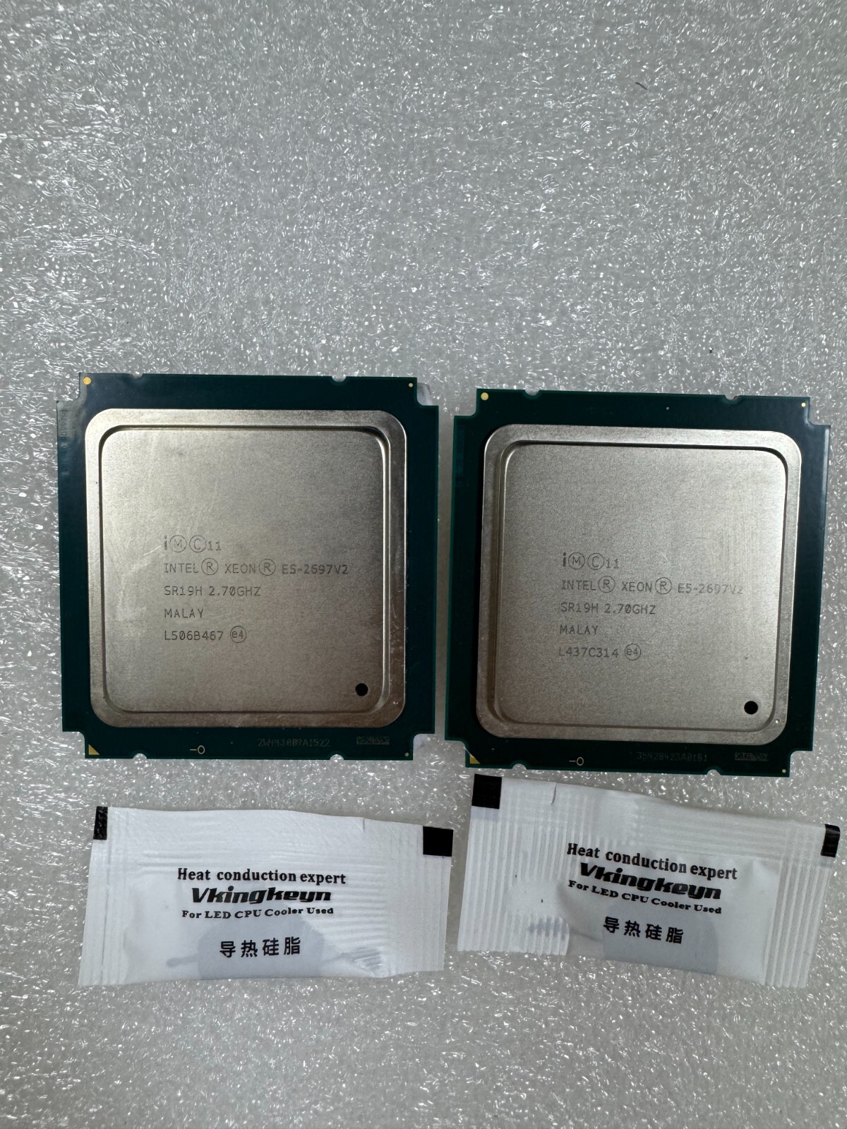 Matched Pair Intel Xeon E5-2697 V2 SR19H 2.7GHz 12 Core LGA2011 130W CPU Matched Pair Intel Xeon E5-2697 V2 SR19H 2.7GHz 12 Core LGA2011 130W CPU