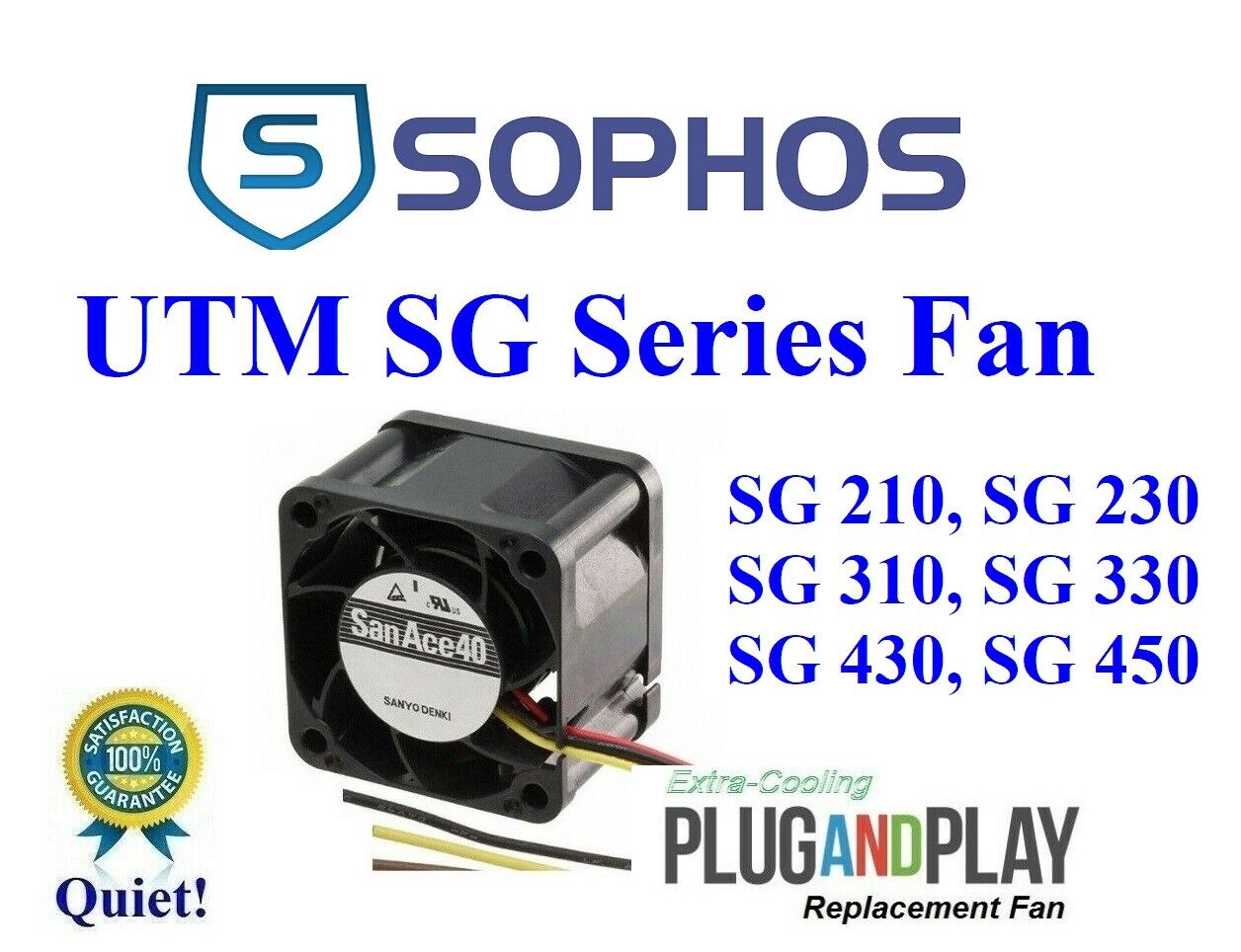 1x Quiet Version Replacement Fan Sophos UTM SG210 SG230 SG310 SG330 SG430 SG450 