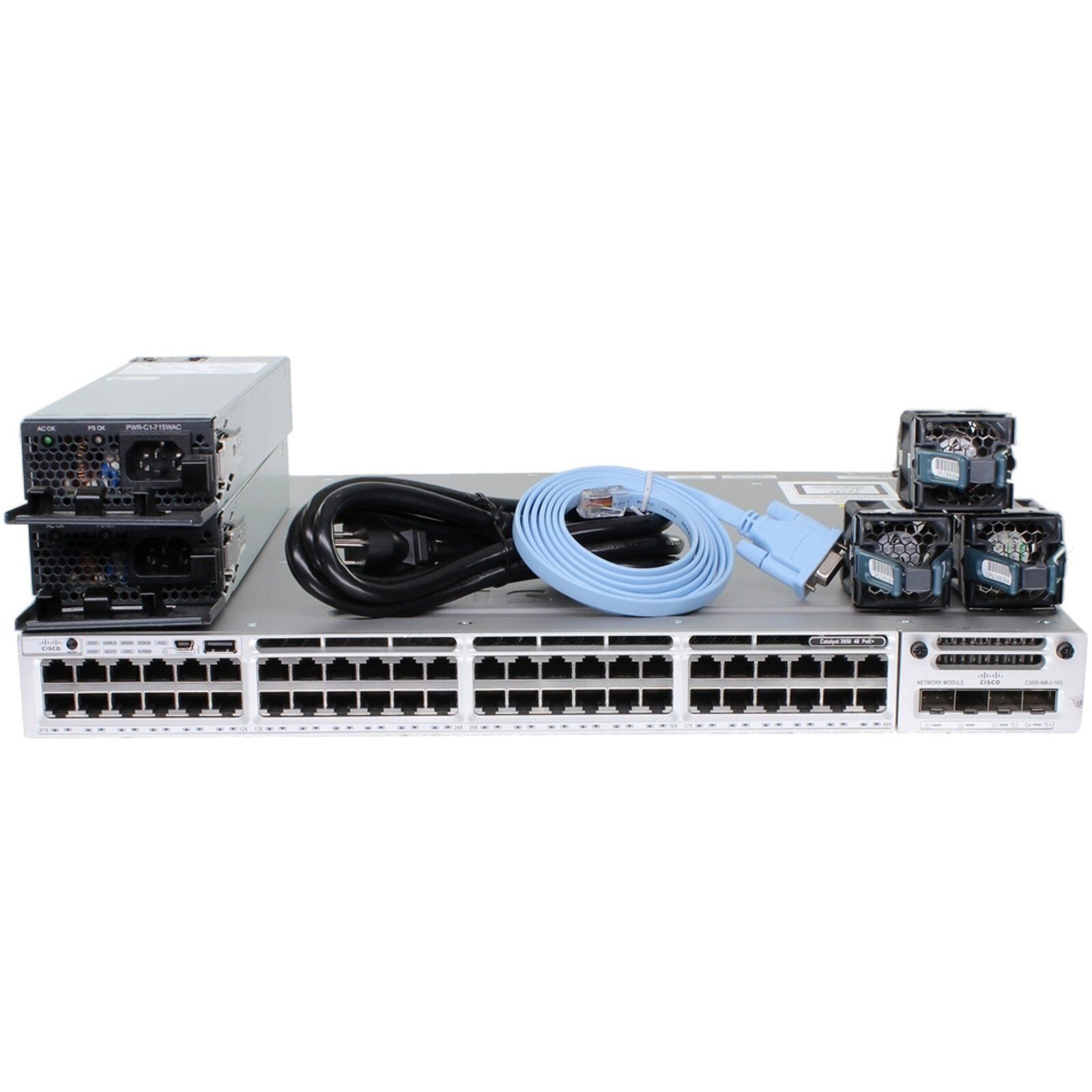 Cisco Catalyst WS-C3850-48P-L 48P 1GbE 435W PoE+ Switch w/C3850-NM-2-10G