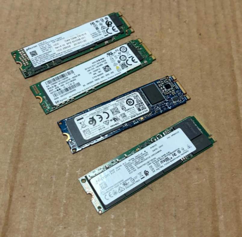 Lot of 4 256GB M.2 SSD Micron SK Hynix Samsung Solid State Drives SATA/NVMe Lot of 4 256GB M.2 SSD Micron SK Hynix Samsung Solid State Drives SATA/NVMe