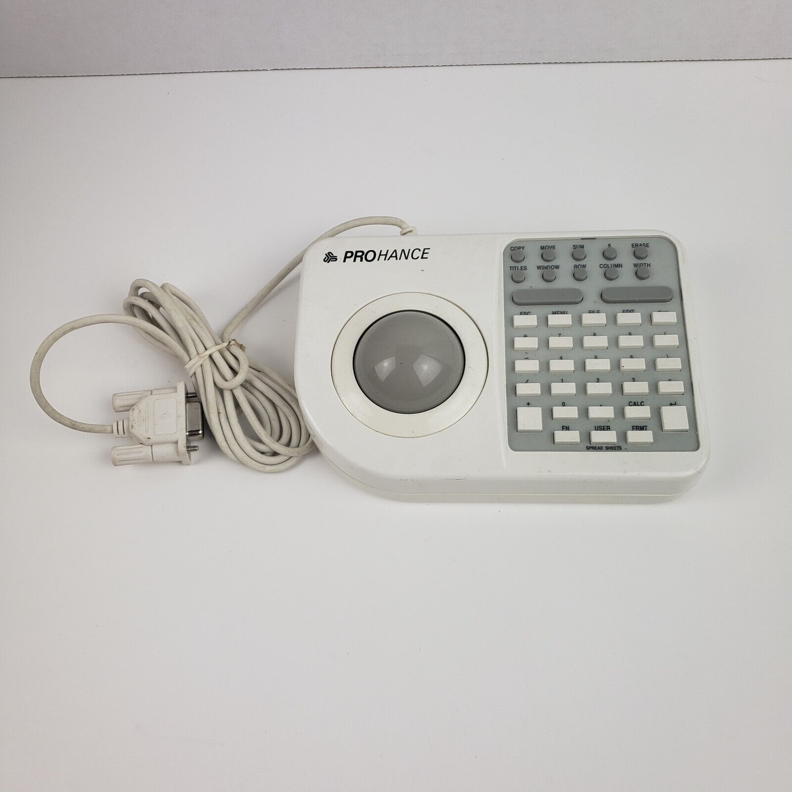 Vintage ProHance Power Track 100 Trackball Mouse Keyboard Hybrid - Untested