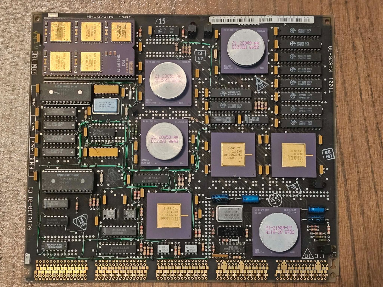 Rare DEC Digital 57-2218901 Gold PDP-11 VAX RAM/KDJ/F CPU/TCM/MCM Alpha Module