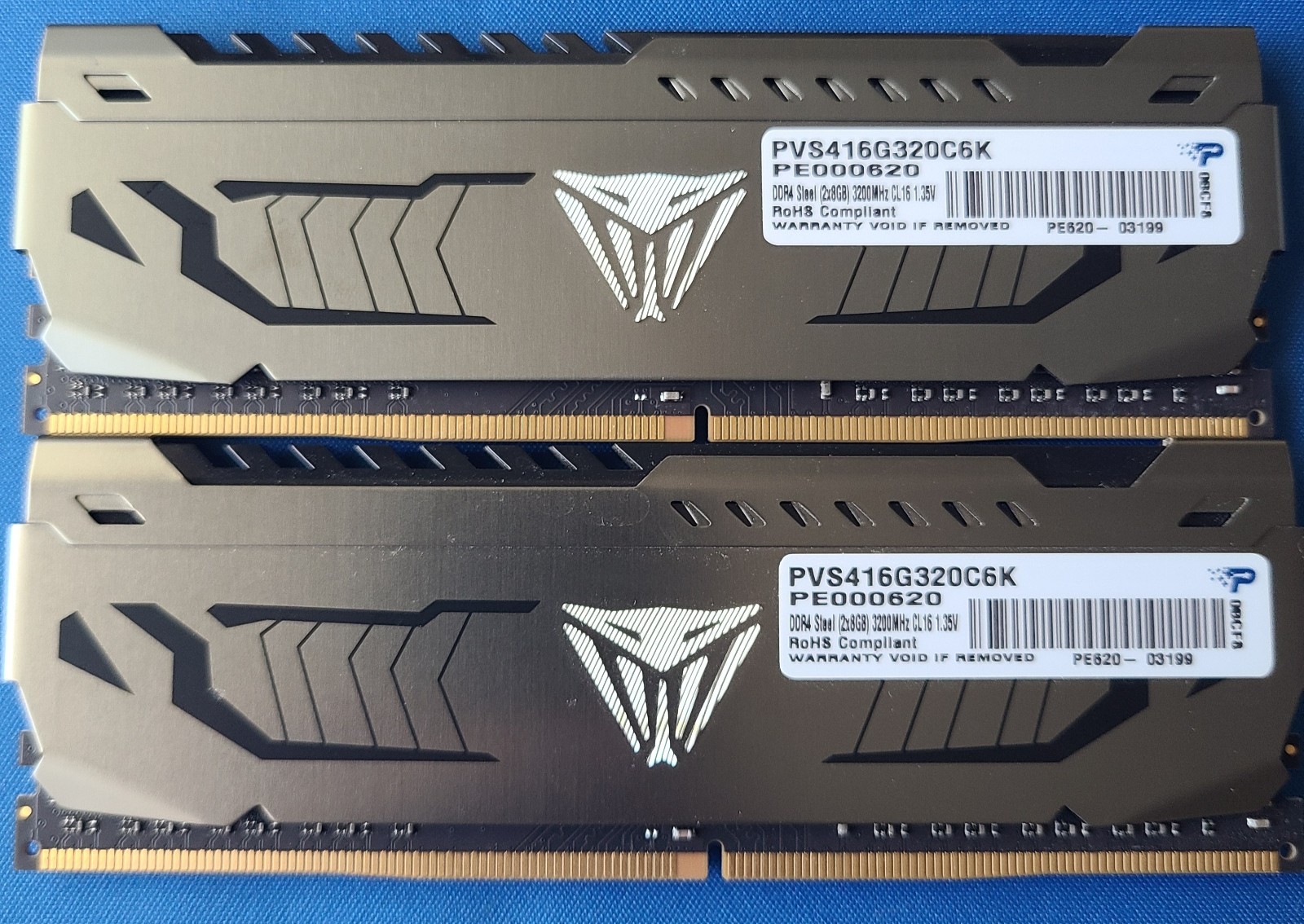 PATRIOT VIPER PC4-25600 16GB (2x8GB) DDR4 DESKTOP MEMORY 3200MHz PVS416G320C6K