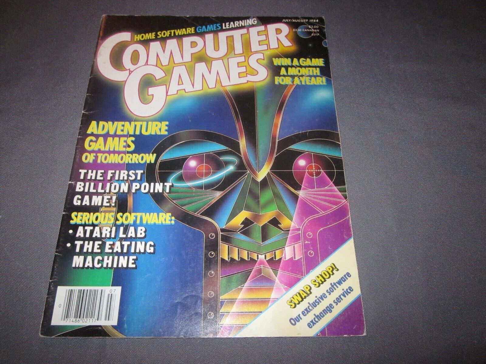 Vintage COMPUTER GAMES MAGAZINE July 1984 ATARI LAB Billion POINT ARCADE Game +