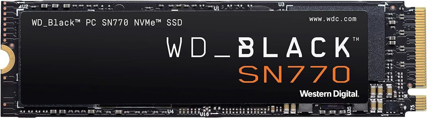 Western Digital WD_BLACK 1TB SN770 NVMe Internal Gaming SSD Solid 1TB, Black