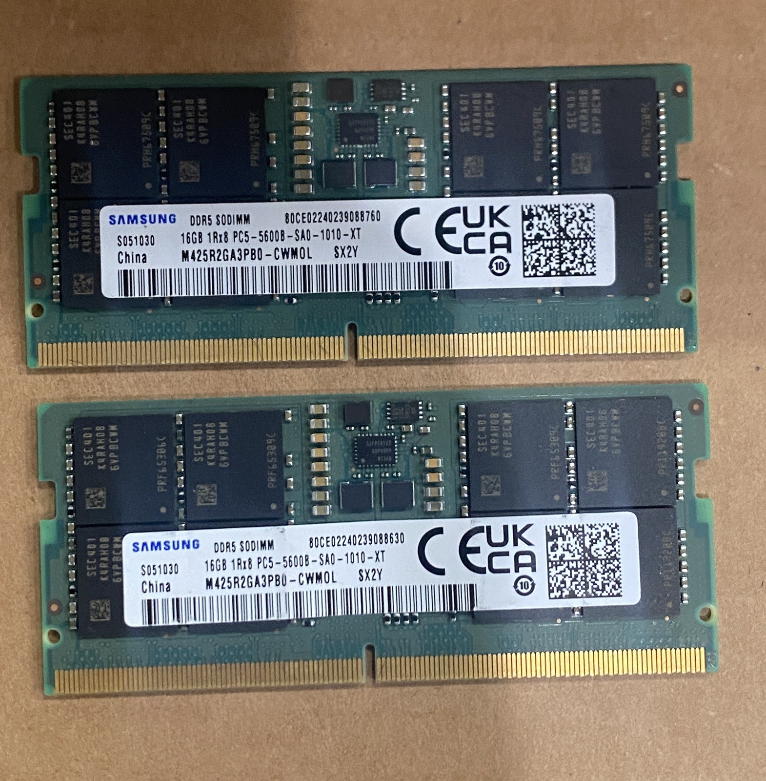 Samsung 32GB (2x16GB) DDR5-5600 SODIMM Laptop RAM PC5-5600B M425R2GA3BB0-CWMOL 2
