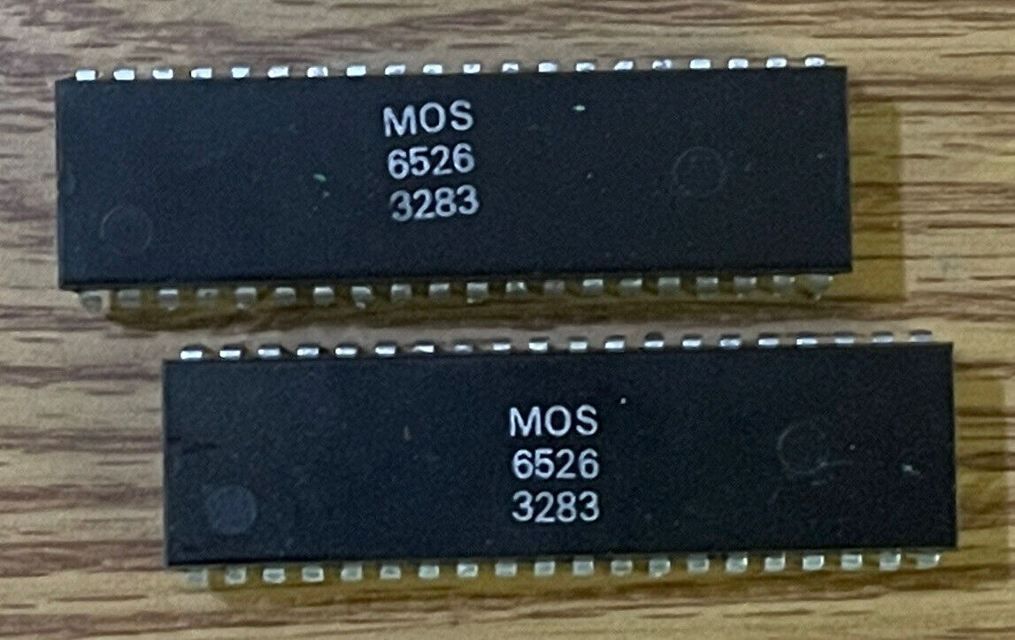 Matched pair MOS 6526 CIA chips for Commodore 64 - Tested & working/US seller