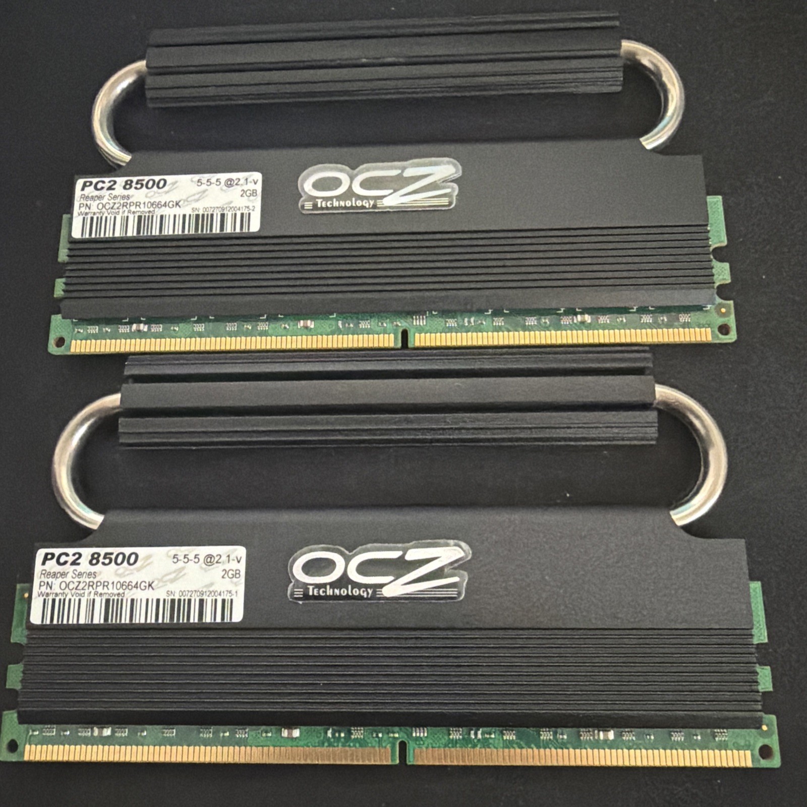 OCZ 4GB (2x2GB) DDR2 SDRAM PC2-8500 Reaper Series Black DIMM OCZ2RPR10664GK OCZ 4GB (2x2GB) DDR2 SDRAM PC2-8500 Reaper Series Black DIMM OCZ2RPR10664GK
