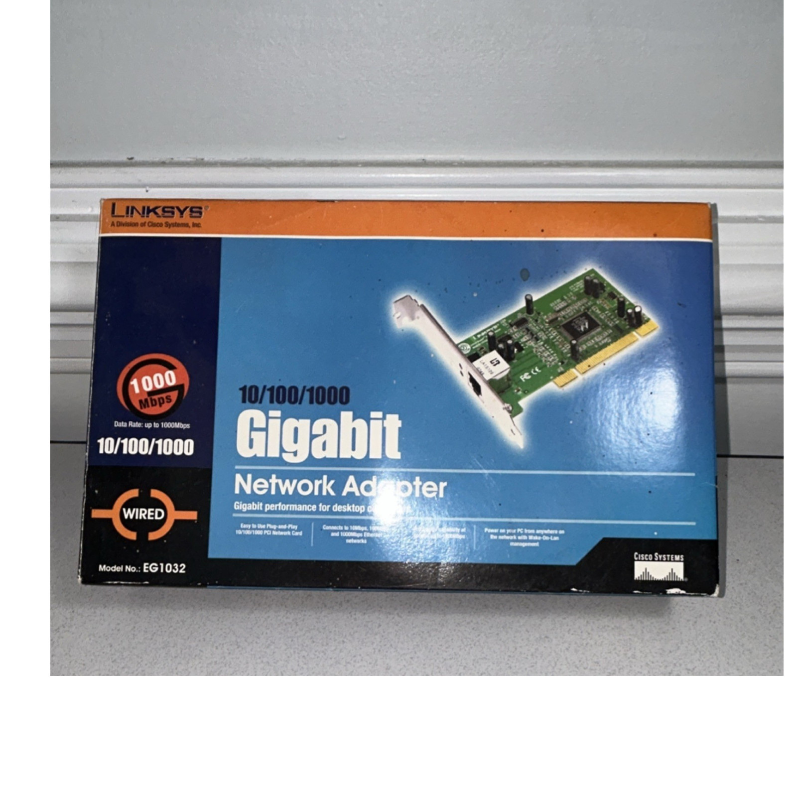 Linksys EG1032 PCI Gigabit Ethernet Network Adapter Card 10/100/1000 RJ-45 Linksys EG1032 PCI Gigabit Ethernet Network Adapter Card 10/100/1000 RJ-45