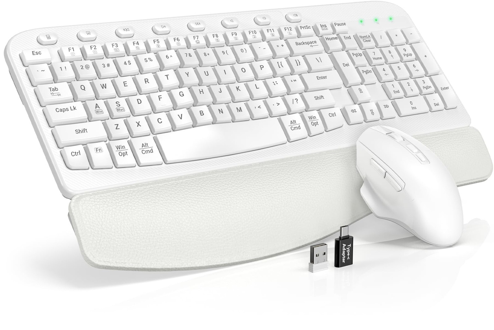 SABLUTE Wireless Keyboard and Mouse Combo, Ergonomic Wave Keys, Cushioned Pla... SABLUTE Wireless Keyboard and Mouse Combo, Ergonomic Wave Keys, Cushioned Pla...