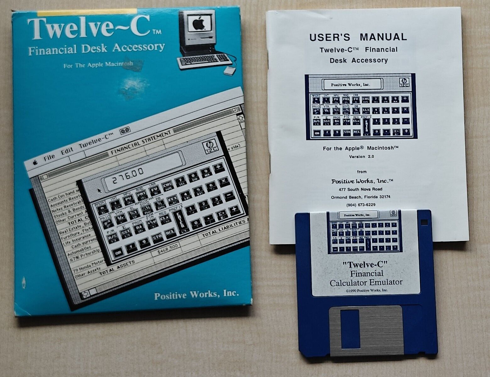 Vintage Apple Macintosh Calculator Twelve-C (HP 12C) Software