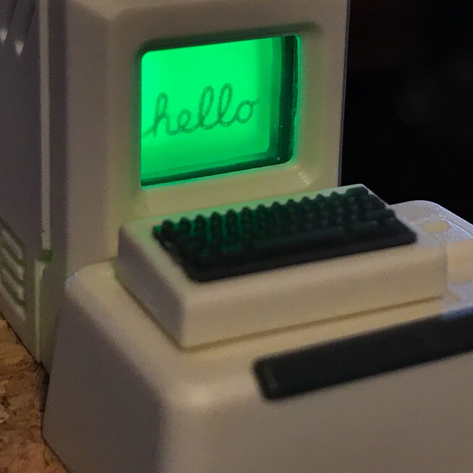 Micro miniature vintage Macintosh style computer collector or dollhouse 