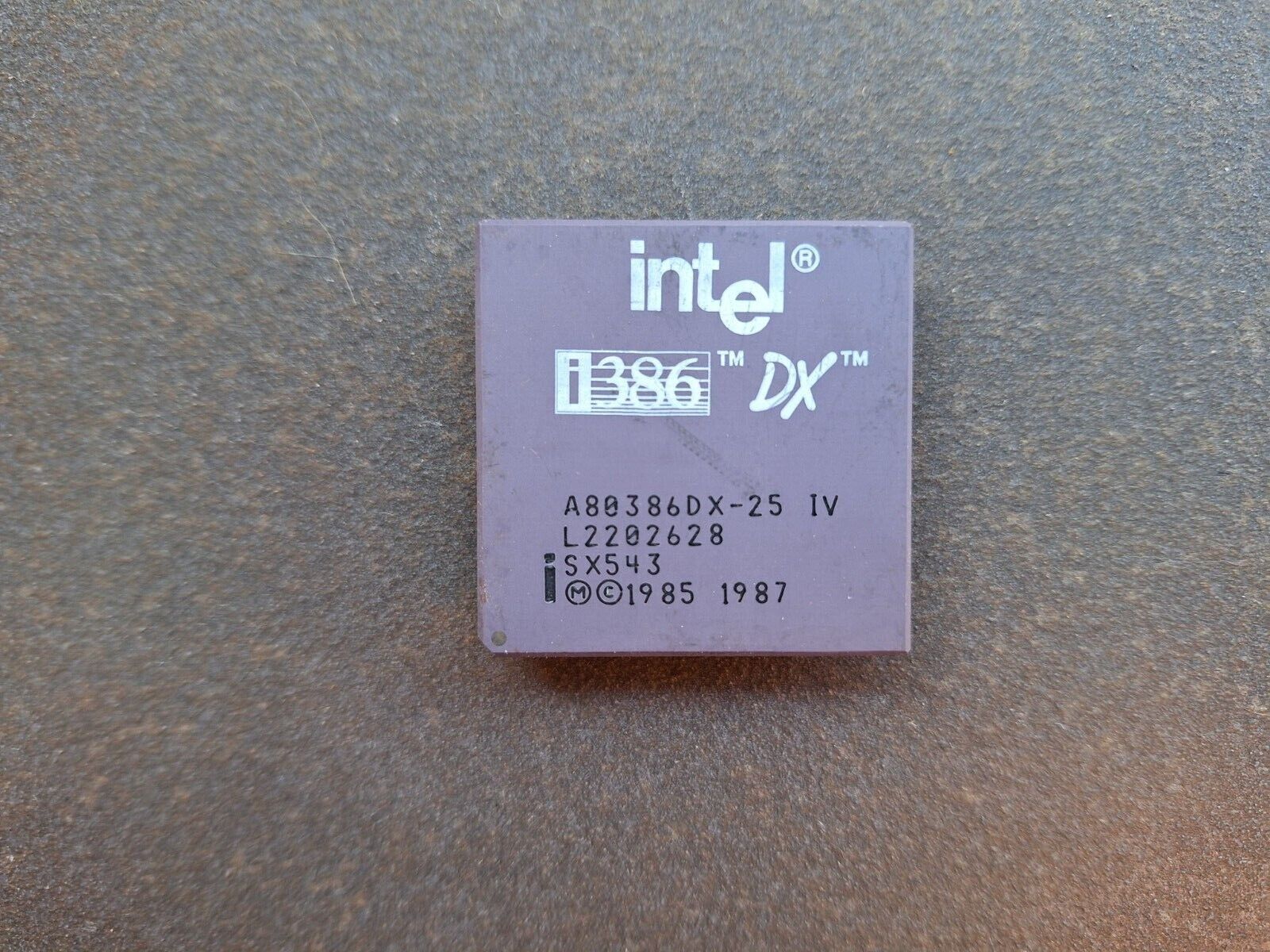 386DX Intel A80386DX-25 IV SX543 386 33Mhz vintage CPU GOLD