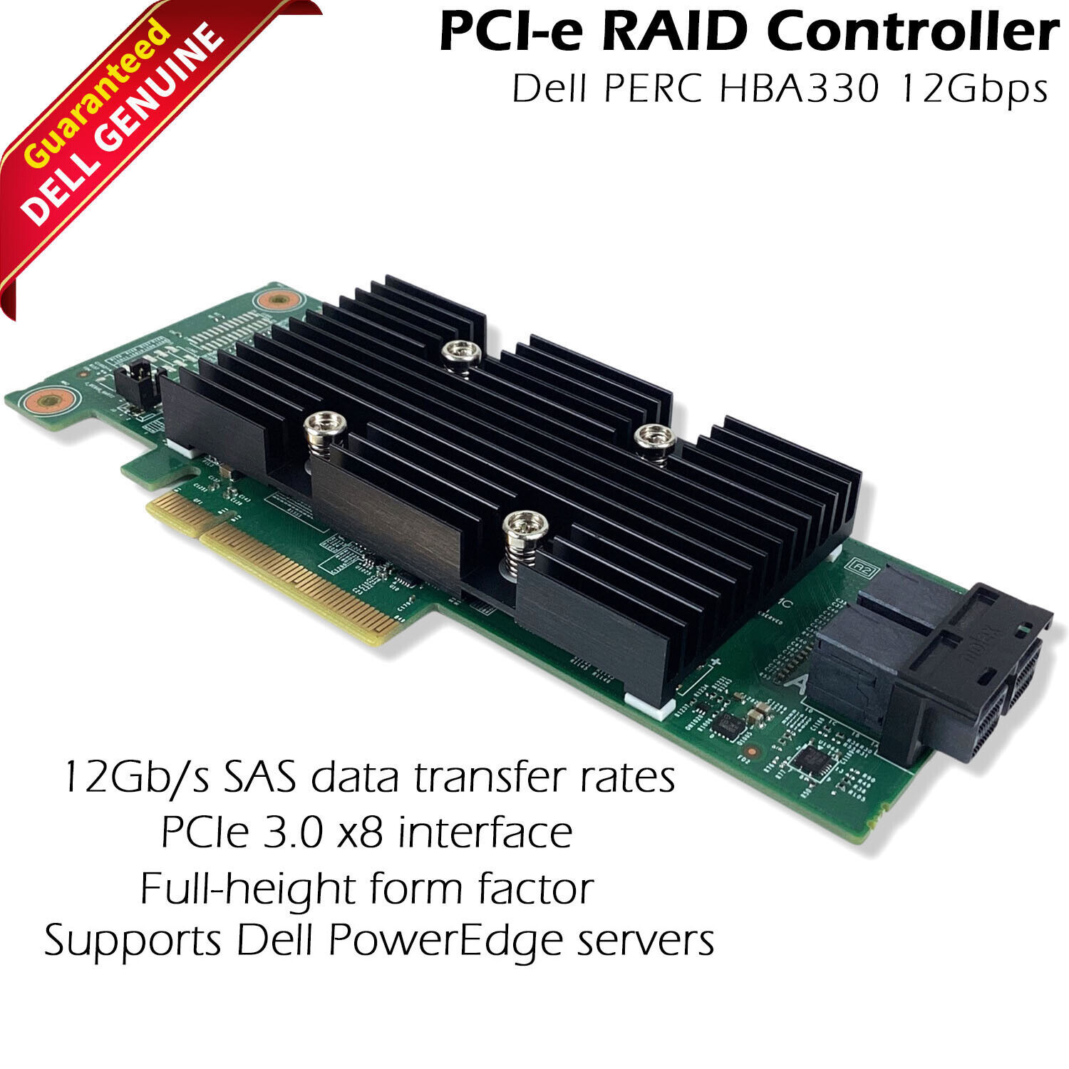 Genuine Dell HBA330 H330 12Gbs PCI-E 3.0 SAS Raid Controller JXW07 CG2YM