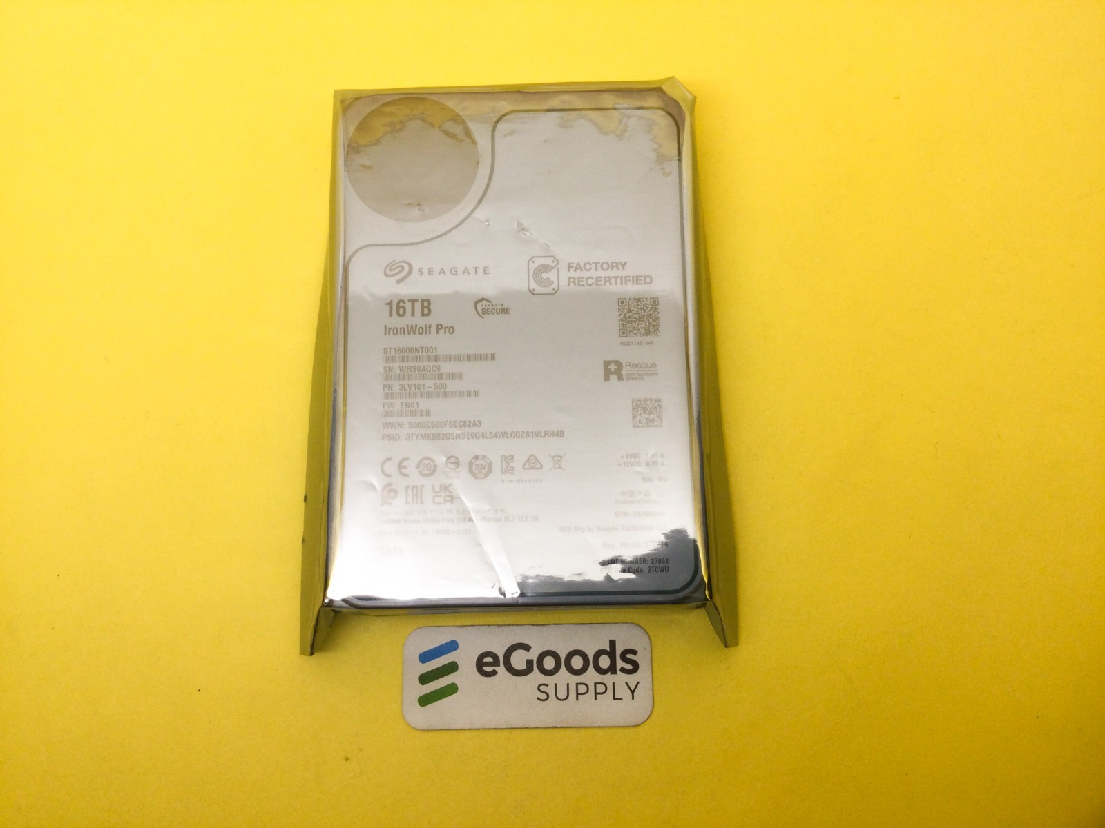 ST16000NT001 Seagate IronWolf Pro 16TB 7200RPM SATA 6Gb/s 3.5