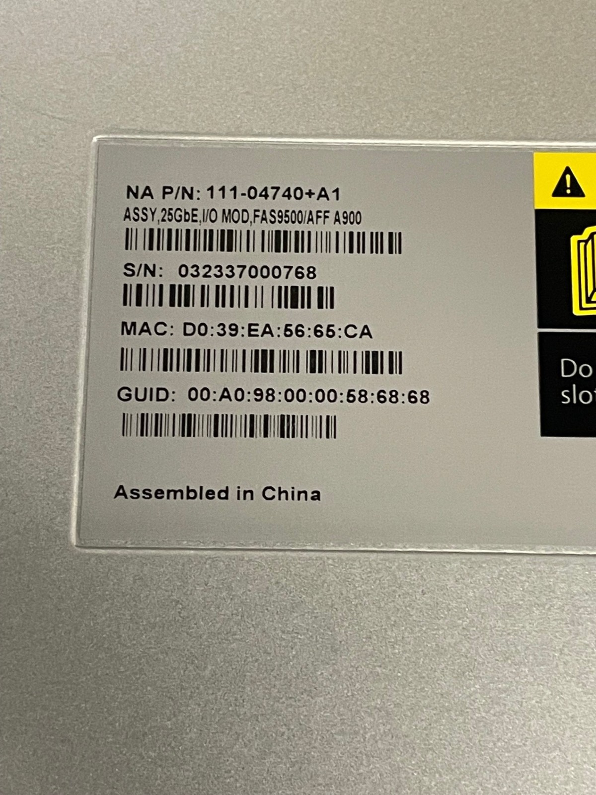 NetAPP fas9000 / fas9500 111-04740+a1 quad port spf28 25gbe ethernet adapter. NetAPP fas9000 / fas9500 111-04740+a1 quad port spf28 25gbe ethernet adapter.