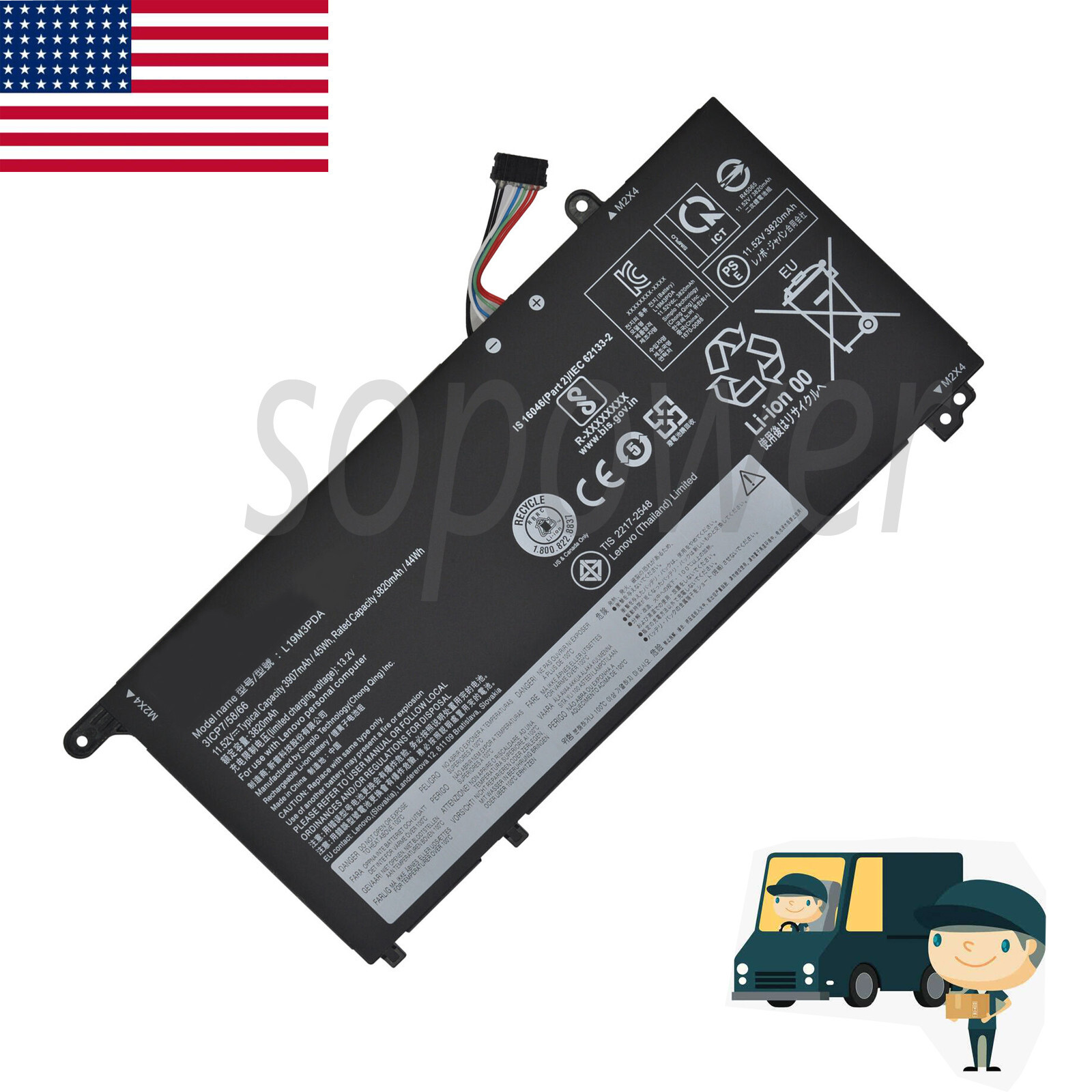 L19C3PDA Laptop Battery L19M3PDA For Lenovo ThinkBook 14 G2 ITL ARE G3 ACL 15 G4 L19C3PDA Laptop Battery L19M3PDA For Lenovo ThinkBook 14 G2 ITL ARE G3 ACL 15 G4