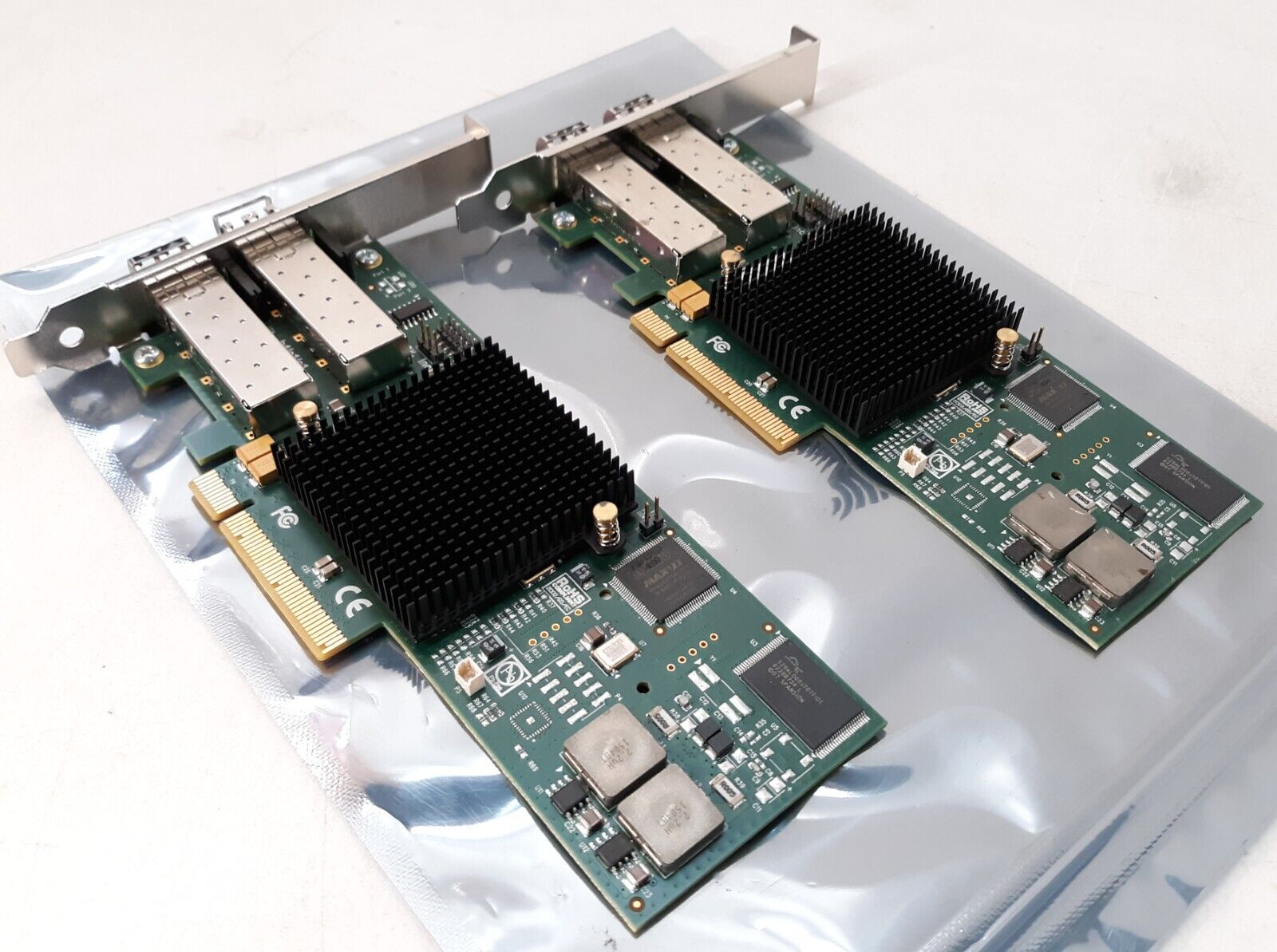 Pair of ATTO Technology Inc. FC82EN 8GB Dual Port PCIe HBA 2x SFP *FULL HEIGHT*