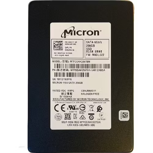 Micron MTFDDAK256TBN 256 GB, Internal ,2.5 Micron MTFDDAK256TBN 256 GB, Internal ,2.5