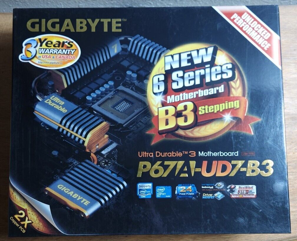 *33% off moving sale* New-In-Box Gigabyte GA-P67A-UD7-B3 LGA 1155 Motherboard 