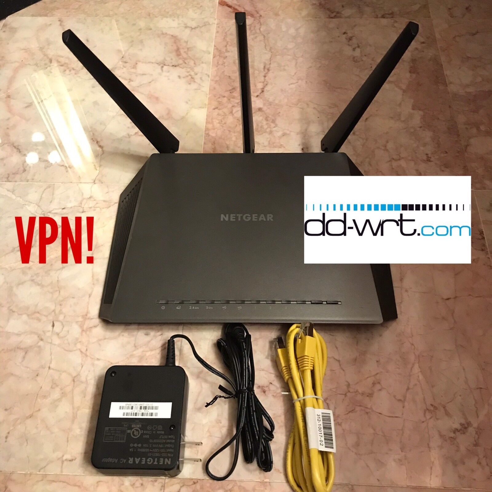NETGEAR Nighthawk R7000 AC1900 Gigabit Router WITH DD-WRT VPN - READ🔥