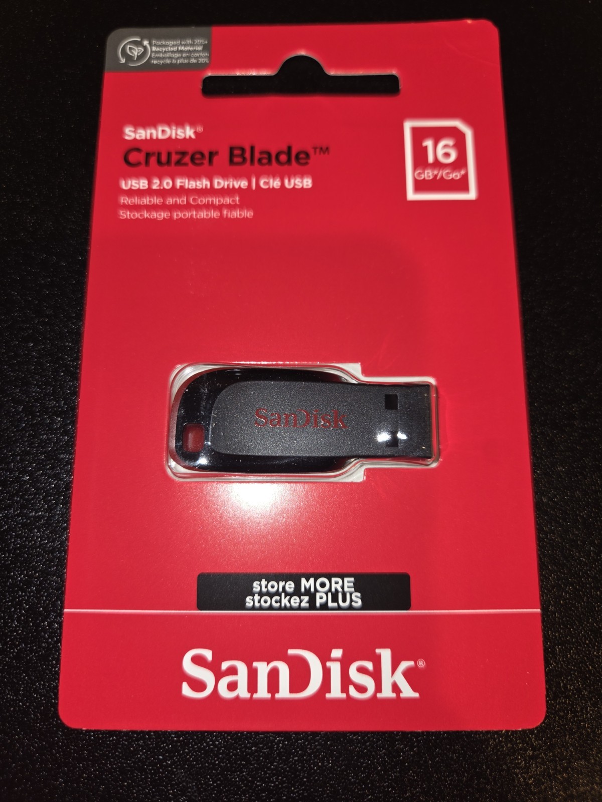 SanDisk Cruzer Blade 16GB USB 2.0 Flash Drive Black SDCZ50-016G-B35 SanDisk Cruzer Blade 16GB USB 2.0 Flash Drive Black SDCZ50-016G-B35