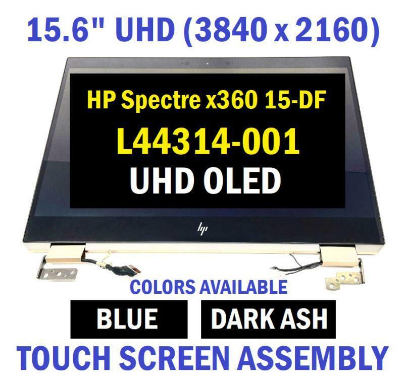 L44313-001 HP SPECTRE X360 15-DF0070NR 15-DF0043DX LCD DISPLAY TS WHOLE HINGE UP