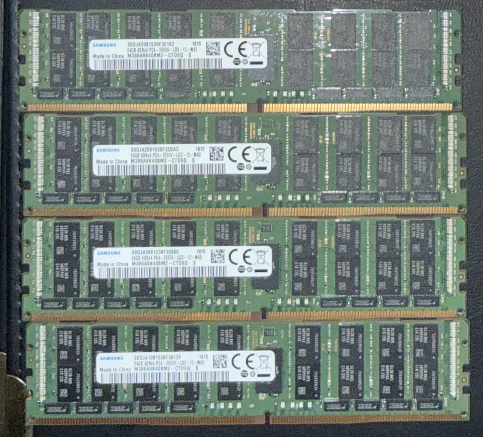 512GB 8x64GB Samsung DDR4-2666 ECC LRDIMM M386A8K40BM2-CTD6Q Server RAM 512GB 8x64GB Samsung DDR4-2666 ECC LRDIMM M386A8K40BM2-CTD6Q Server RAM
