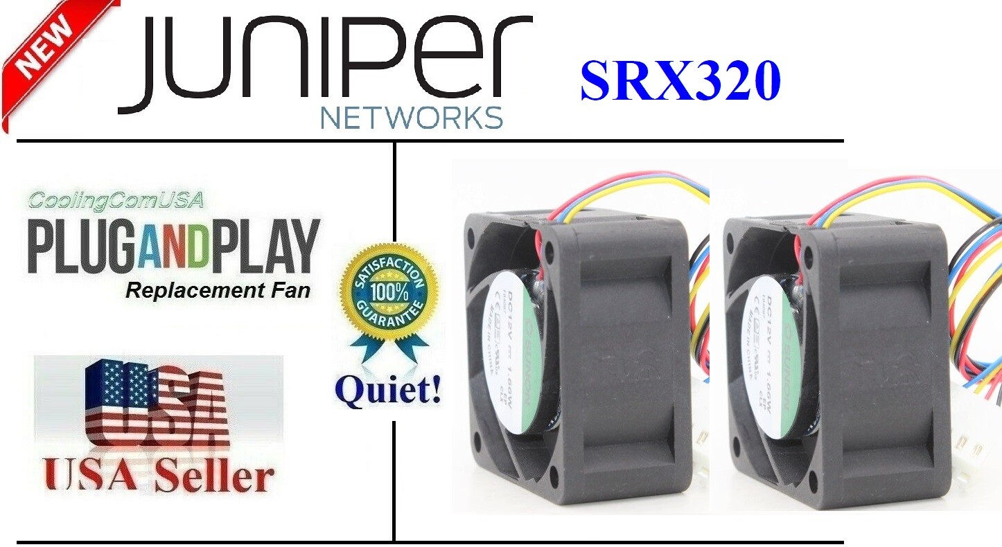 2x Quiet Replacement Fans for Juniper Networks SRX320 2x Quiet Replacement Fans for Juniper Networks SRX320