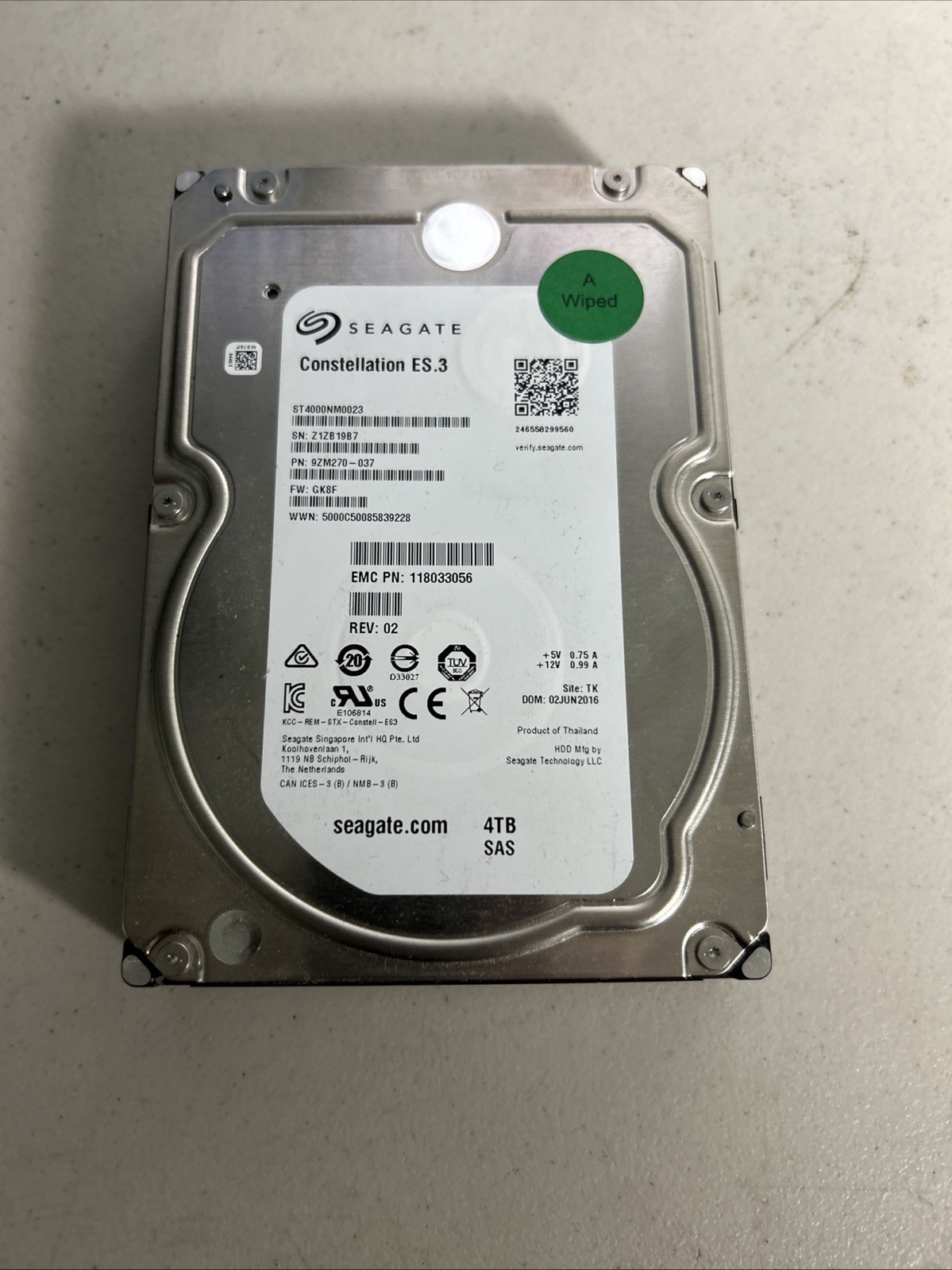 Seagate ST4000NM0023 4TB 7200 RPM 128MB Cache 3.5\ Seagate ST4000NM0023 4TB 7200 RPM 128MB Cache 3.5\
