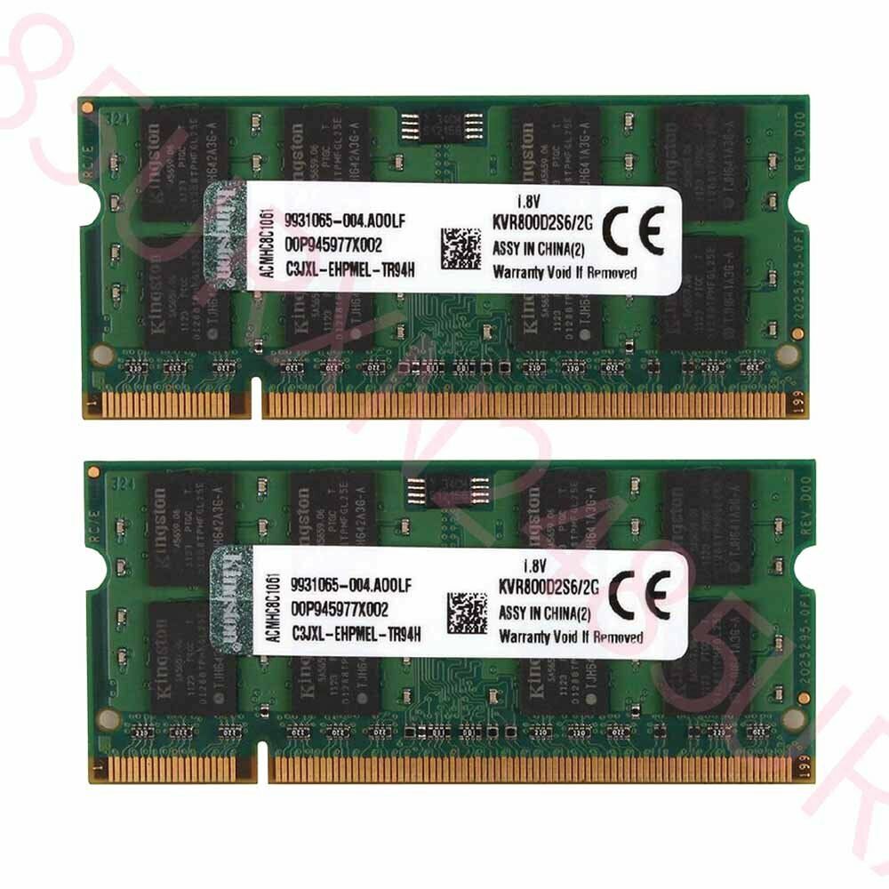 4GB 2x 2GB Kit Dell Latitude D520 D530 D531 D620 D630 D631 D820 D830 DDR2 Memory