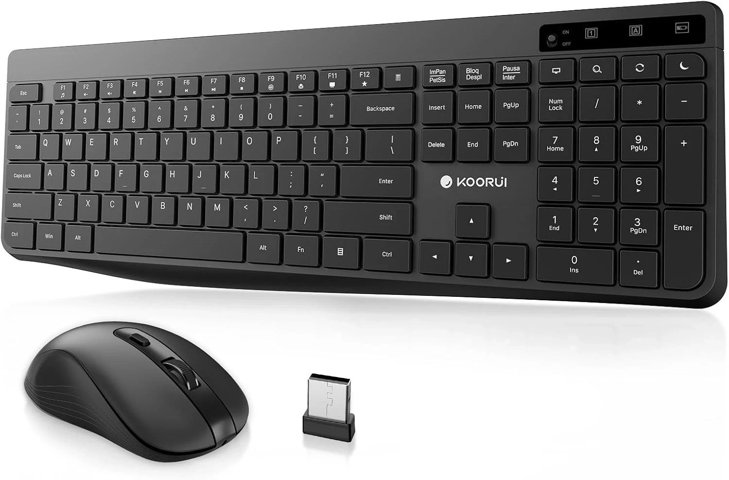 Wireless Keyboard and Mouse Combo,KOORUI 2.4G Silent Full Size Ergo.. Fast Ship Wireless Keyboard and Mouse Combo,KOORUI 2.4G Silent Full Size Ergo.. Fast Ship