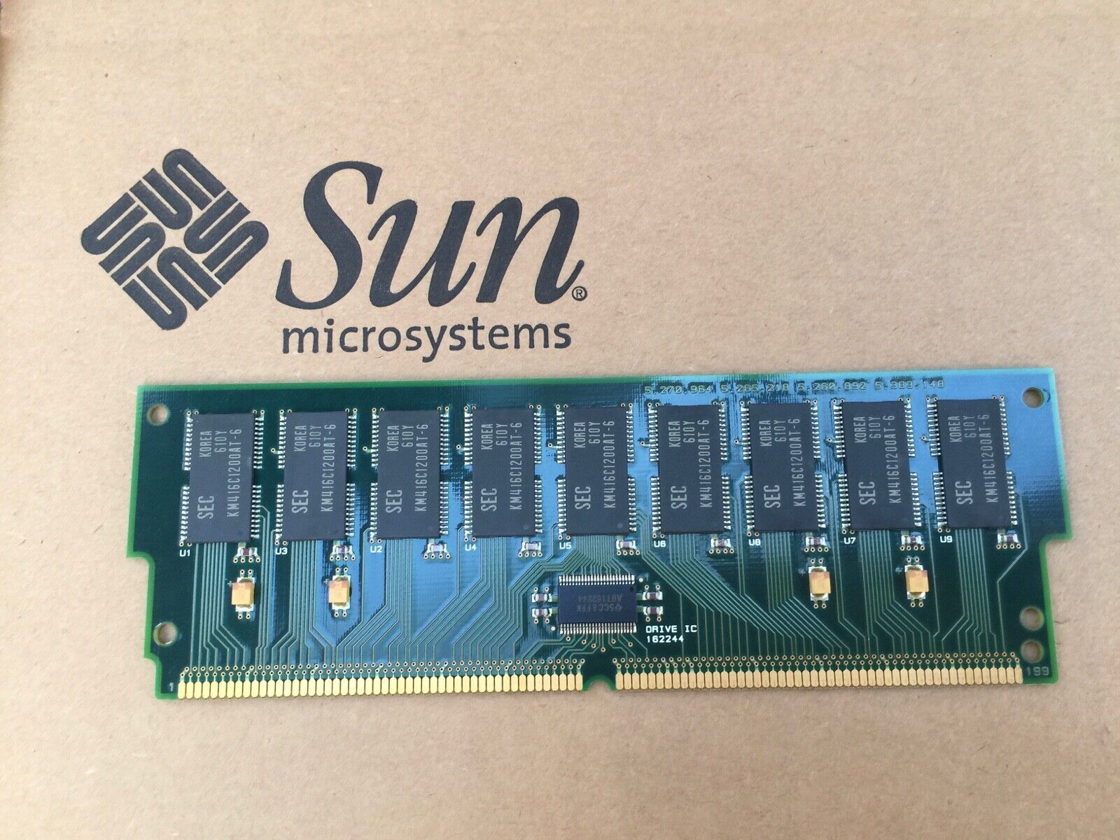 SUN   16MB Memory, SEC KMM3144C124AT-6S, Sparc 20 & Ultra,Test-PASS