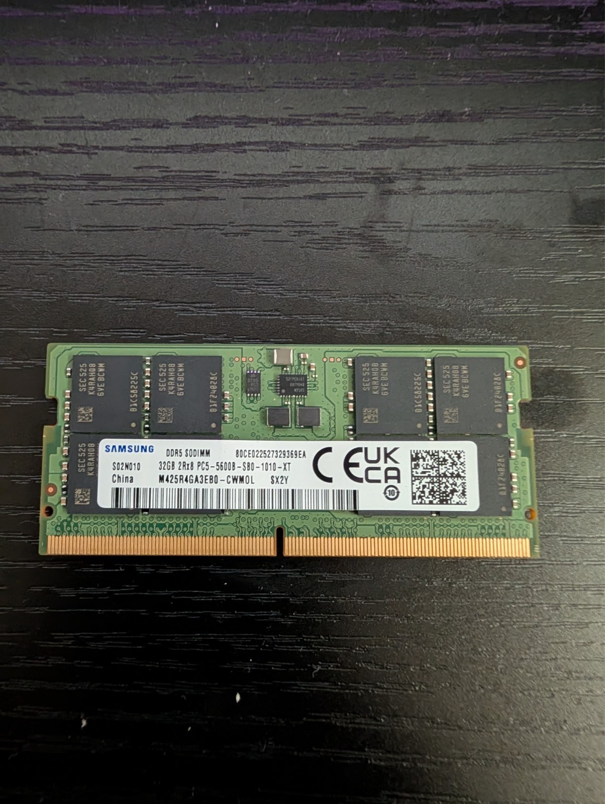 Samsung 32GB DDR5 5600 SO-DIMM CL46 2Rx8 Laptop Memory M425R4GA3EB0-CWM0L